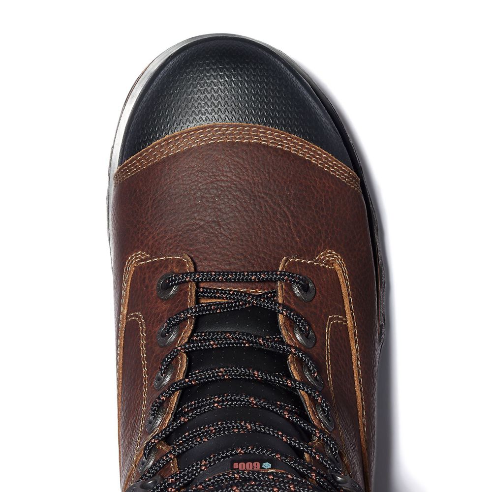 Botas de Trabajo Masculino - Timberland Pro® Boondock 8\" Soft Toe - GCXLZ3180 - Marrom/Pretas